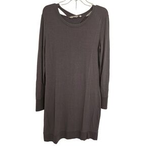 Athleta Brown Long Sleeve Knit Fabric‎ Stretch Soft Casual Dress Small